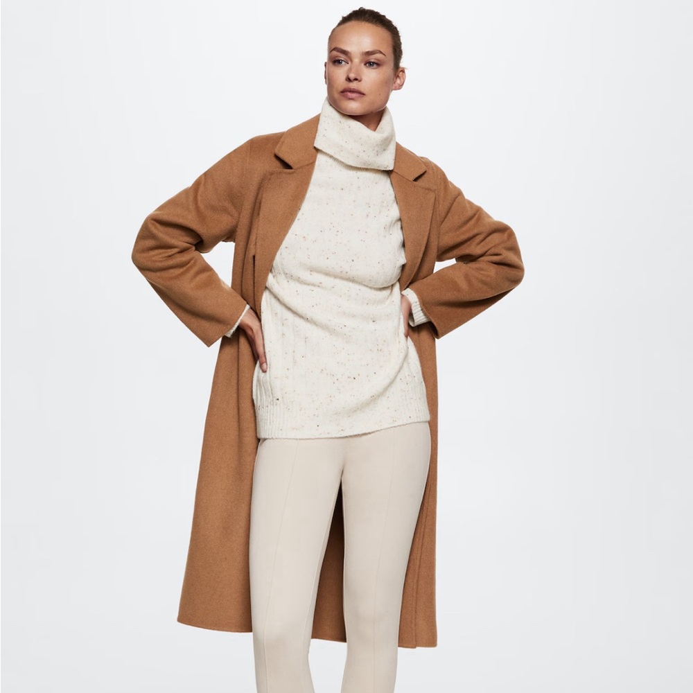 Mango Fleece Turtleneck Sweater